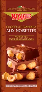 TABLETTE DE CHOCOLAT GIANDUJA AUX NOISETTES ENTIERES NOVI