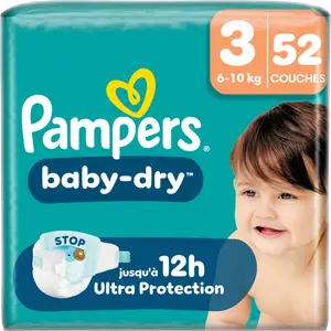 Couches Bebe 6 10kg Taille 3 Baby Dry Pampers