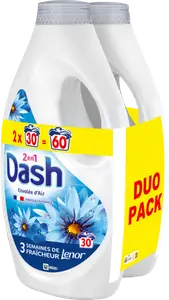Lessive Liquide Envolee D Air 60 Lavages Dash 2 In 1