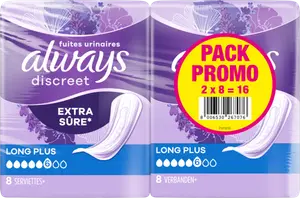 SERVIETTES POUR FUITES URINAIRES ALWAYS DISCREET