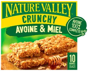 BARRES DE CÉRÉALES CRUNCHY AVOINE MIEL NATURE VALLEY