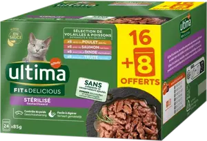 REPAS POUR CHAT STÉRILISÉ MULTIGOUTS ULTIMA