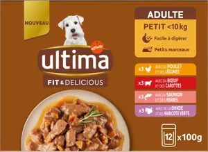 REPAS POUR PETIT CHIEN ADULTE MULTI GOUTS ULTIMA