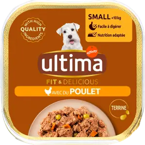 TERRINE POUR PETIT CHIEN AU POULET FACILE À DIGÉRER ULTIMA