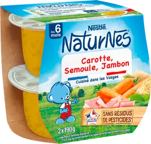 BOLS CAROTTE SEMOULE JAMBON NATURNES