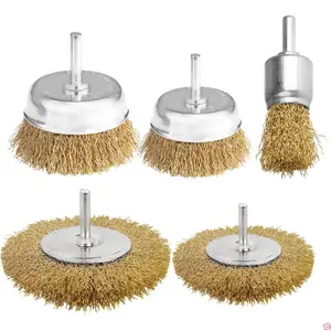 ENSEMBLE DE 5 BROSSES MÉTALLIQUES JADEVER