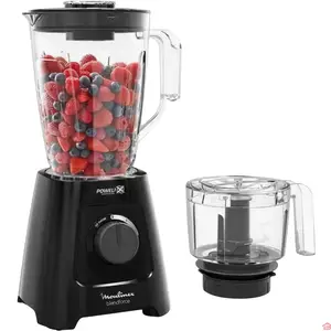 Blender Moulinex Blendforce Plus Avec Hachoir Extra Large 600 Watts 2 Litres Noir