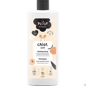 Shampoing Doux pour Chiot Plouf 400 Ml à L’extrait de Pêche