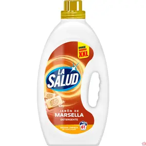 LESSIVE LIQUIDE AU SAVON DE MARSEILLE 4 LITRES POUR VÊTEMENTS BLANCS ET COULEURS LA SALUD