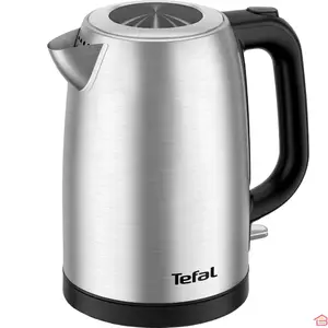 Bouilloire Électrique en Acier Inoxydable Tefal 1,7 L 2200 W Avec Ébullition Rapide, Arrêt Automatique et Niveau D’eau Visible