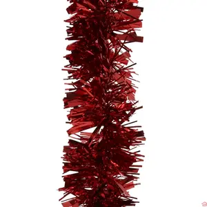 GUIRLANDE DE NOËL ROUGE BRILLANTE 7 X 180 CM