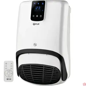 CHAUFFAGE ÉLECTRIQUE MURAL POUR SALLE DE BAIN 1000 À 2000 W AVEC THERMOSTAT, MINUTERIE 24 HEURES, TÉLÉCOMMANDE ET PORTE-SERVIETTES PLIANT R'PUR