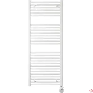 SÈCHE-SERVIETTES ÉLECTRIQUE UNO AVEC THERMOSTAT EN ACIER BLANC 760 X 500