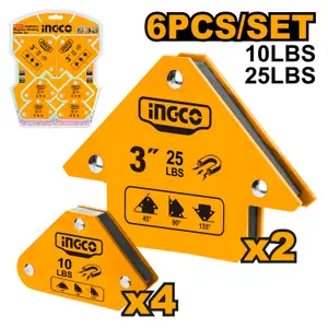 Support magnétique pour soudage 6 pcs INGCO AMWH6001