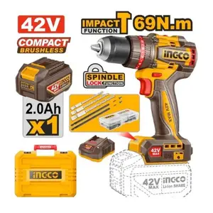 Perceuse visseuse 42V 2Ah 1Bat INGCO CIDLI426981