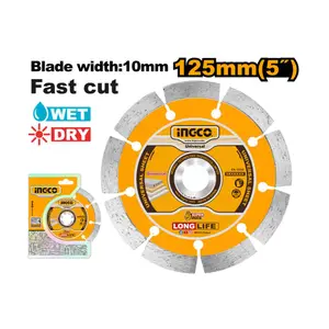 Disque Diamant 125mm A Eau et Sec Ingco Dmd011252