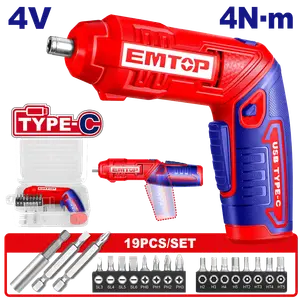 TOURNEVIS ÉLECTRIQUE SANS FIL 4V – TYPE C EMTOP ECSR0408