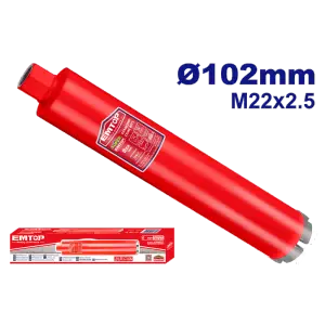 Carottier Diamant – 102 Mm Emtop Edhc145102