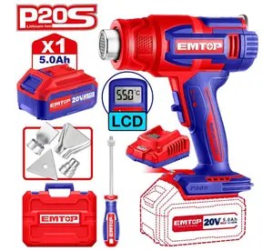 Décapeur Thermique Avec Afficheur + Batterie 5.0ah Ehgn200315