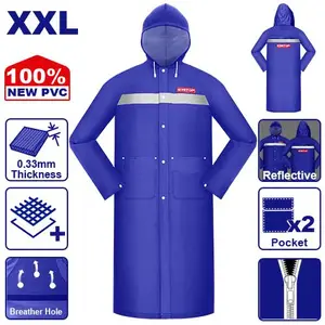 Manteau de pluie imperméable réfléchissante XXL – EMTOP ERCT01XXL