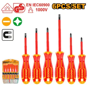 Jeu de 6 tournevis isolés INGCO HKISD0608