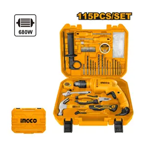 Coffret Perceuse 13mm 680W 115pcs INGCO HKTHP11151