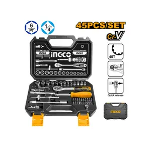 Coffret de 45 douilles 1/4 INGCO HKTS14451
