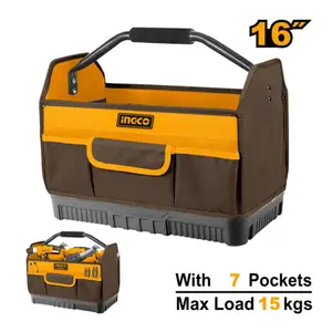 Sac à outils ouvert 16&Prime; poignée métal HTBGL04 INGCO
