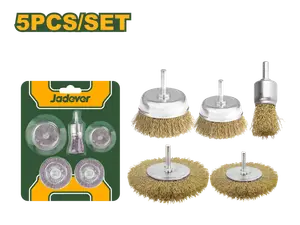 JEU DE 5 DE BROSSES METALLIQUE POUR PERCEUSE J AD JDCE6401