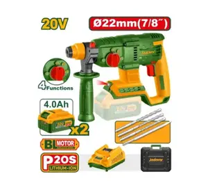 Marteau perforateur sans fil 22m Avec 2 Batteries 4,0Ah et 1 Chargeur + Accessoires JDLM15225