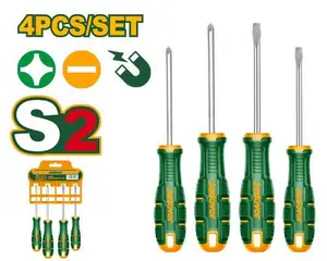 JEU DE 4 TOURNEVIS 1Pcs SL5.5*5*100mm 1Pcs PH1*5*100mm 1Pcs SL6.5*6*150mm 1PcsPH2*6*150mm JDSSA404
