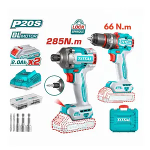 PACK TOTAL: Visseuse 285N.m Perceuse 20V 66N.m TCKLI20272