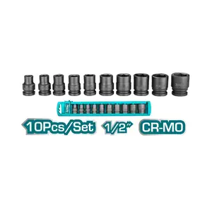 Jeu de 10 douilles à choc 1/2&Prime; TOTAL THISTD12101