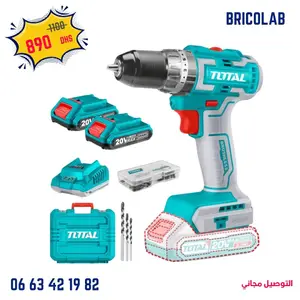 Perceuse visseuse sans fil 20V 2 batteries TOTAL TIDLI201452-2