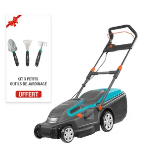 Tondeuse à gazon électrique 1800/42 800m² + Kit 3 petits outils de jardinage OFFERT – Gardena 05042-20.000.A1