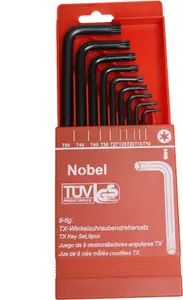 Jeu de Clés Mâles Torx Nobel 1091 – 9 Pièces