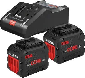 2 BATTERIES PROCORE18V 12.0AH + GAL 18V-160 C + GCY 42 PROFESSIONAL 1600A016GY