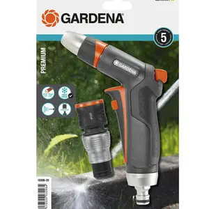 Kit pistolet de nettoyage + raccord d’arrosage aquastop Premium- Gardena