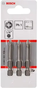 JEU DE 3 EMBOUTS PH1-49 EXTRA DUR 2607001526