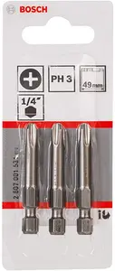 JEU DE 3 EMBOUTS PH3-49 EXTRA DUR 2607001531