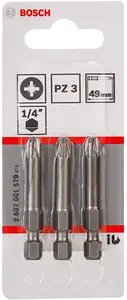 JEU DE 3 EMBOUTS EXTRA DUR PZ3-49 2607001579