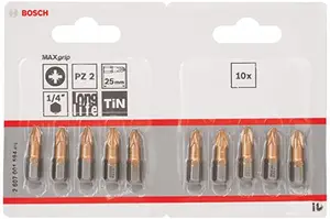 Embout de vissage Max Grip PZ 2 25 mm 2607001594 Bosch Accessories