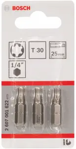 JEU DE 3 EMBOUTS T30-25 EXTRA DUR 2607001622