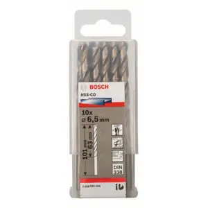 JEU 10 FORETS HSS CO INOX 6.5X63X101 2608585890