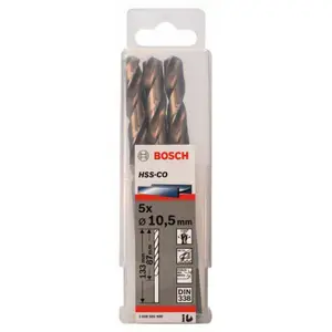 JEU 5 FORETS HSS-CO 10,5X87X133MM STANDARD 2608585900