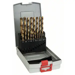 Set ProBox 19Pcs Foret HSS-TiN revêt titane 1-10mm 2608587015