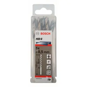 JEU 5 FORETS HSS-G 8,5X75X117MM 2608595073