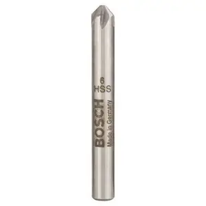 Fraise à noyer conique HSS queue cylindrique cinq taillants 90° Ø 6 mm 2608597500