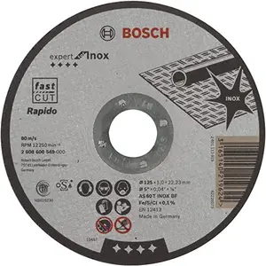 DISQUE A TRONCONNER PLAT INOX 125X1 mm Expert 2608600549