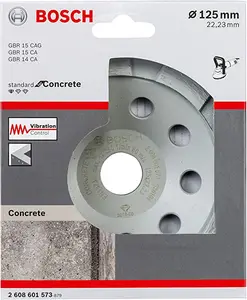 MEULE ASSIETE DIAMANTEE Std for Concrete 125 mm NEW 2608601573
